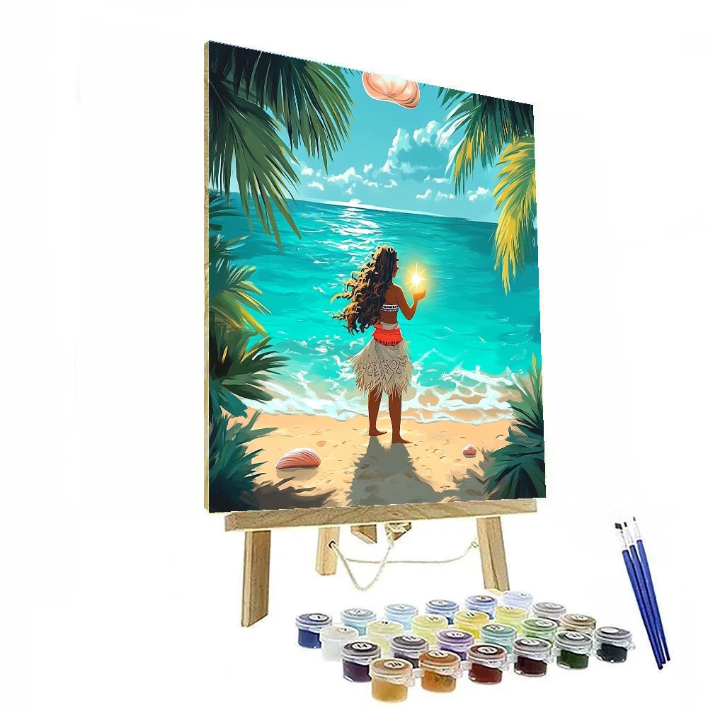 Moana Ocean Shell Compass Disney Inspired Painting by numbers kit