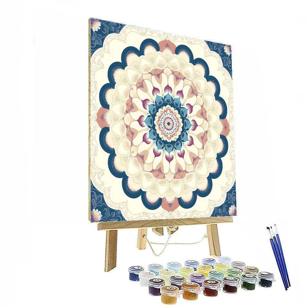 Alphonse Mucha Inspired Chrono Tides Mandala Numbered painting kits