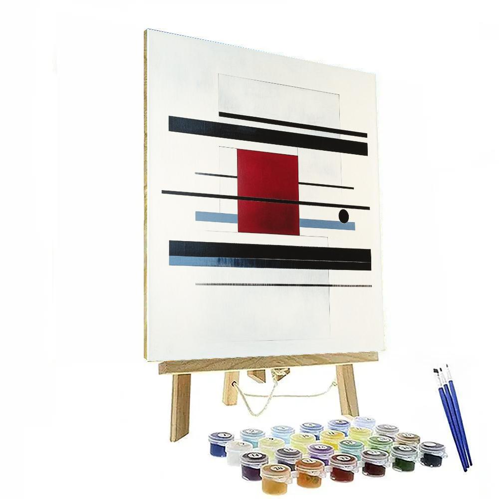 Kazimir Malevich Inspired Pulsar Rhythm Grid painting number kit