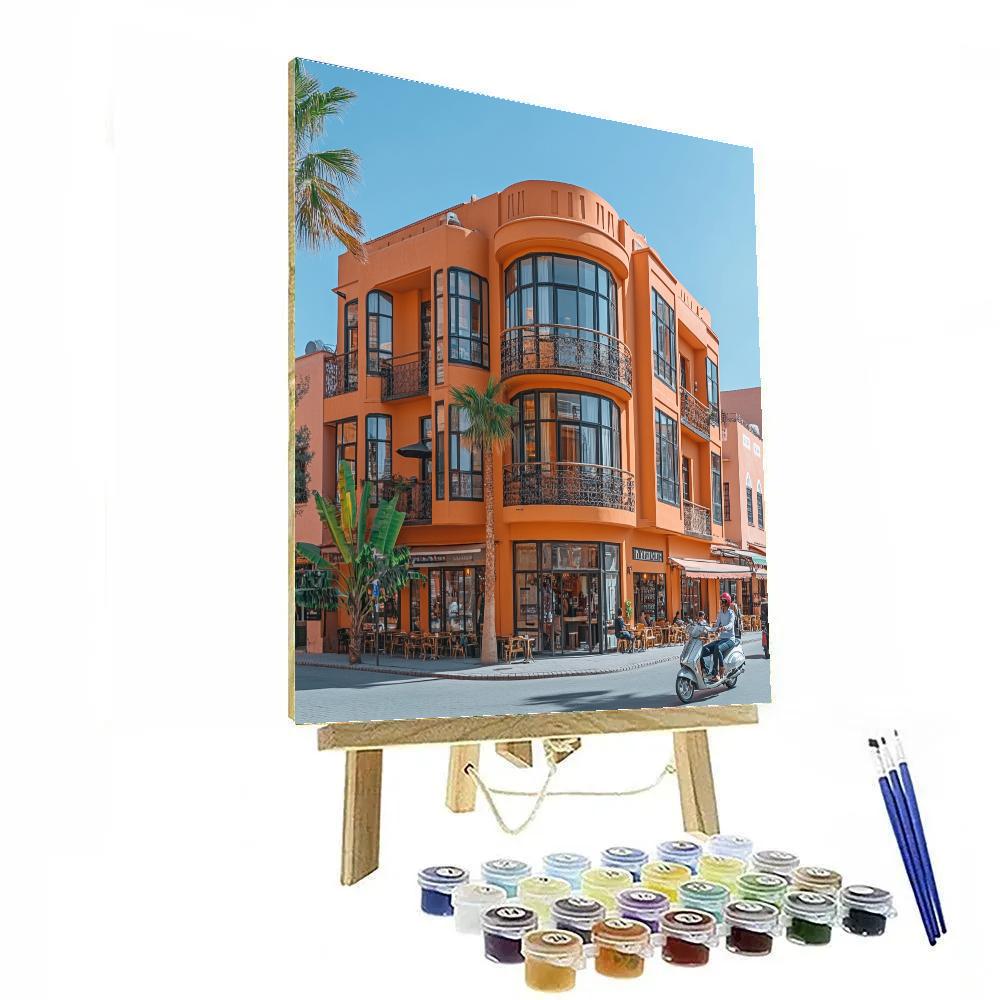 Gueliz Art Deco Boulevards Marrakech Morocco Paint by numbers kits