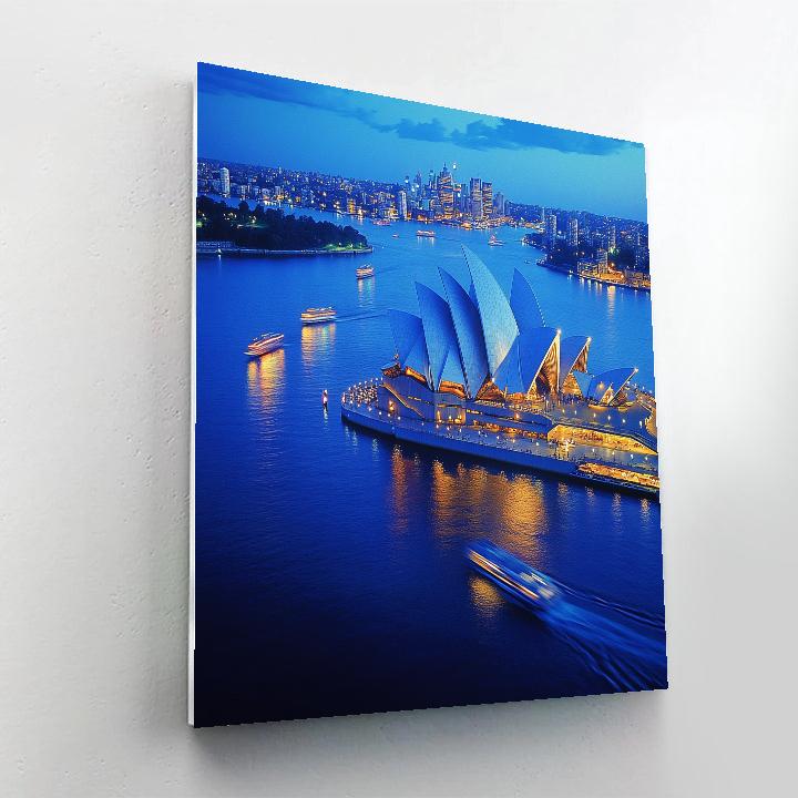 Sydney Opera House From Bennelong Point Blue Hour Sydney Australia painting number kit