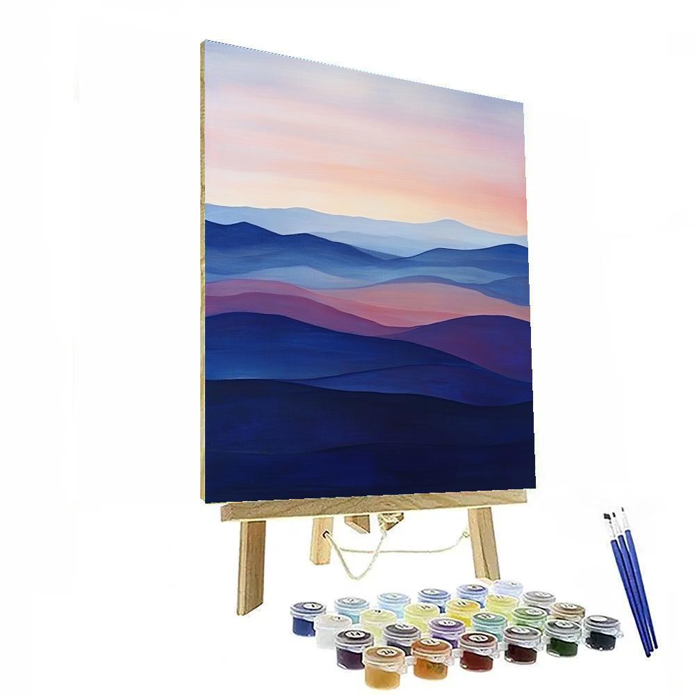 Mark Rothko Inspired Twilight Over Mountains paint by numbers