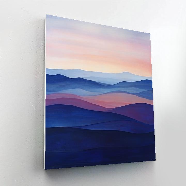 Mark Rothko Inspired Twilight Over Mountains paint by numbers