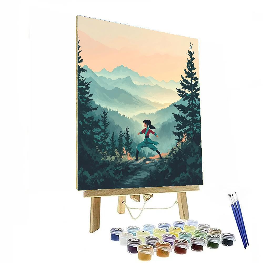 Mulan Mountain Training Sunrise Disney Inspired Paint by numbers kits