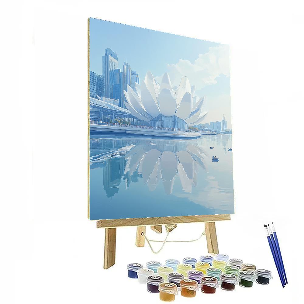 Art Science Museum And Marina Bay Skyline Morning Singapore Number painting