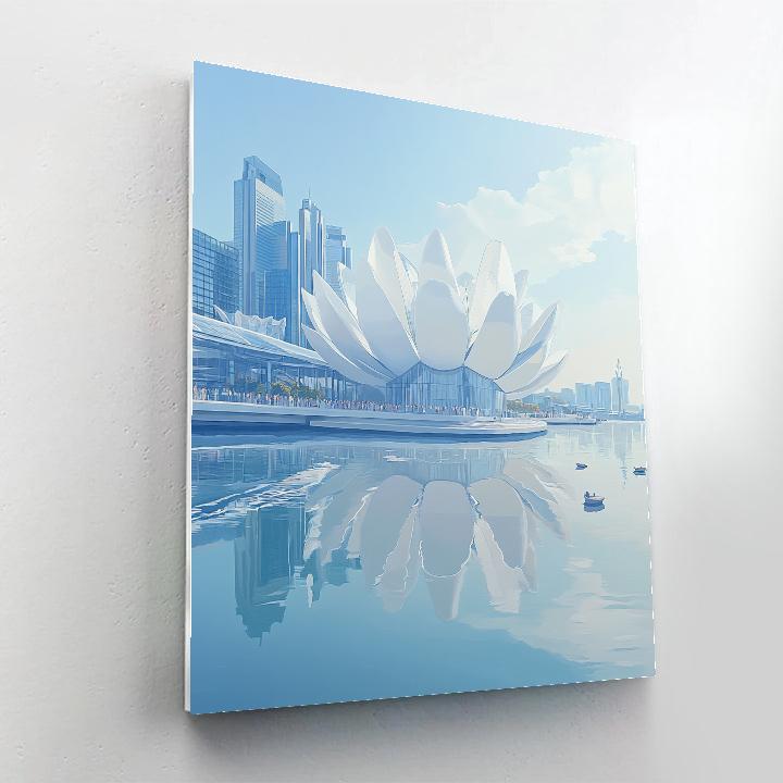 Art Science Museum And Marina Bay Skyline Morning Singapore Number painting