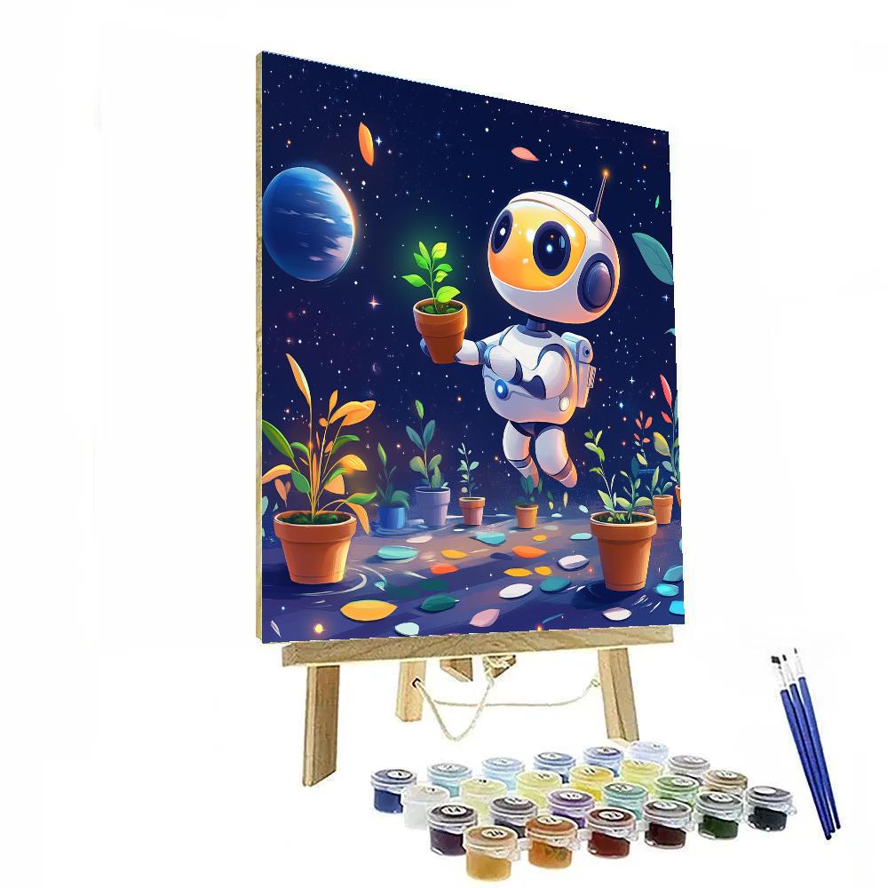 Wall E And Eve Space Garden Surprise Disney Inspired painting number kit