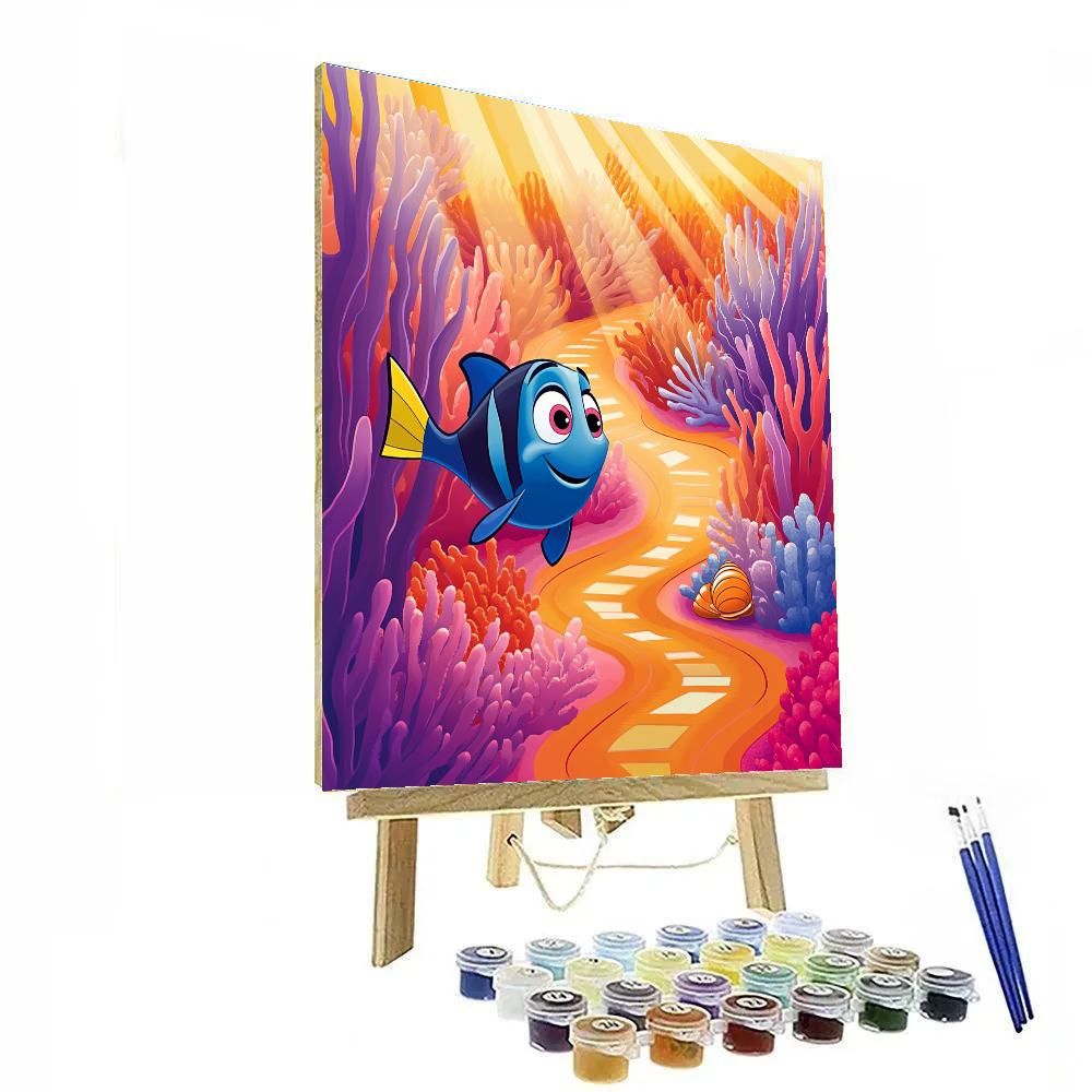 Dory Reef Maze Treasure Game Disney Inspired DIY paint by numbers