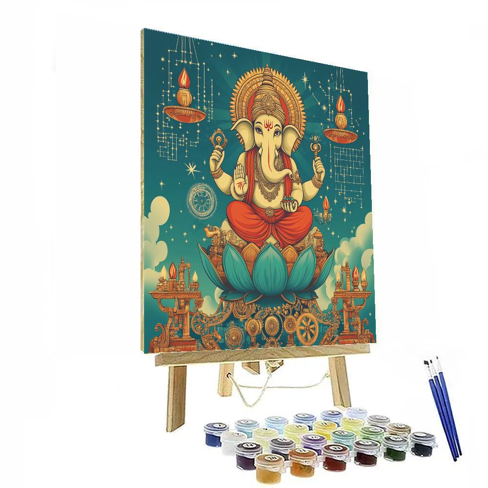 Clockwork Lotus Ganesha Painting by numbers kit