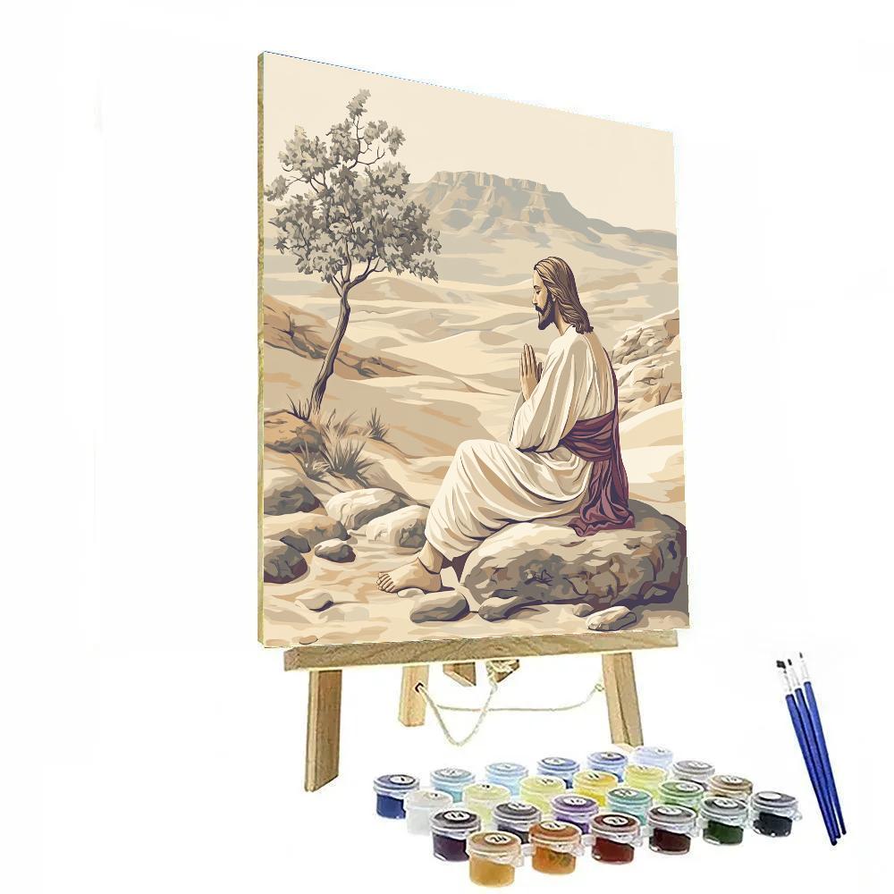Desert Silence Jesus Prayer Moment Painting by numbers kit