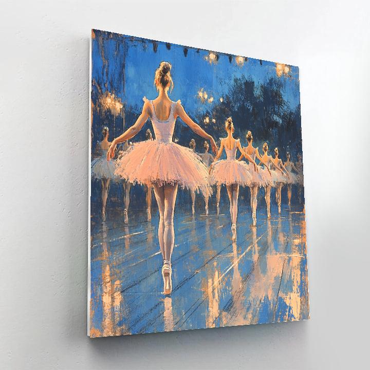 Edgar Degas Inspired Ballet Rehearsal At Dusk painting number kit