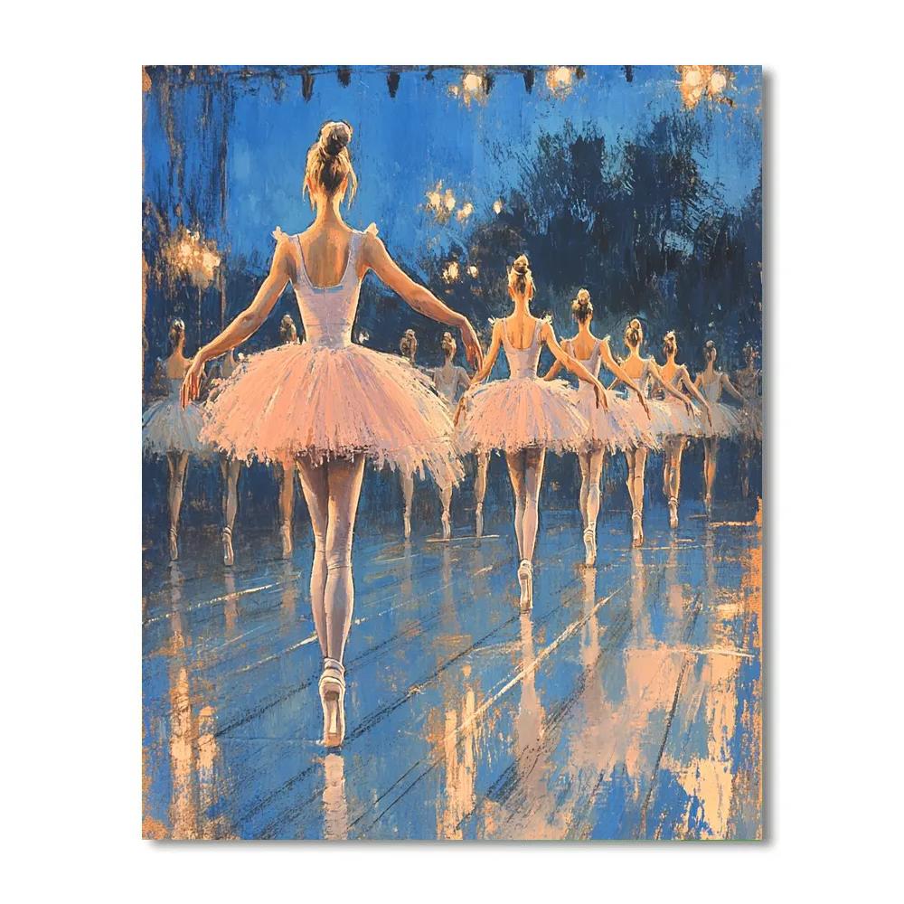 Edgar Degas Inspired Ballet Rehearsal At Dusk painting number kit