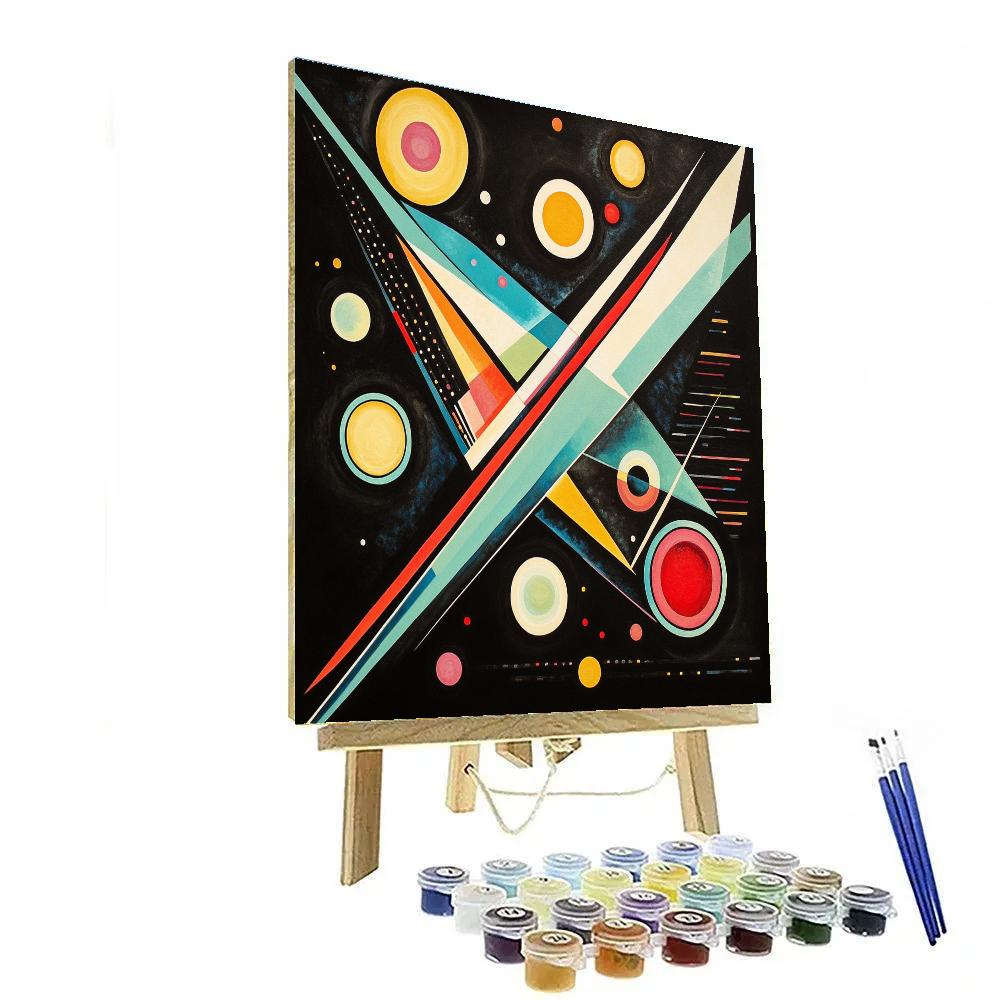 Wassily Kandinsky Inspired Cosmic Symphony Abstract Paint by numbers art