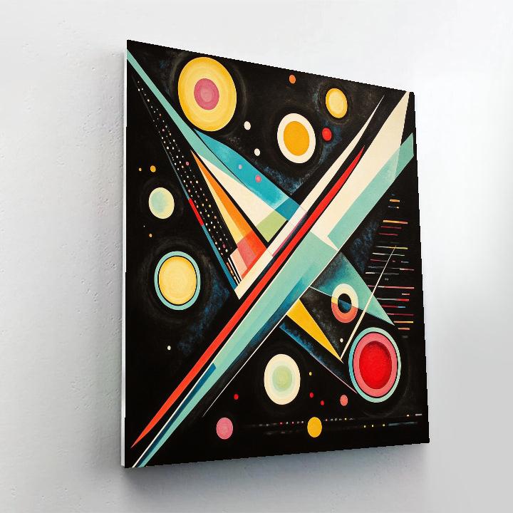 Wassily Kandinsky Inspired Cosmic Symphony Abstract Paint by numbers art