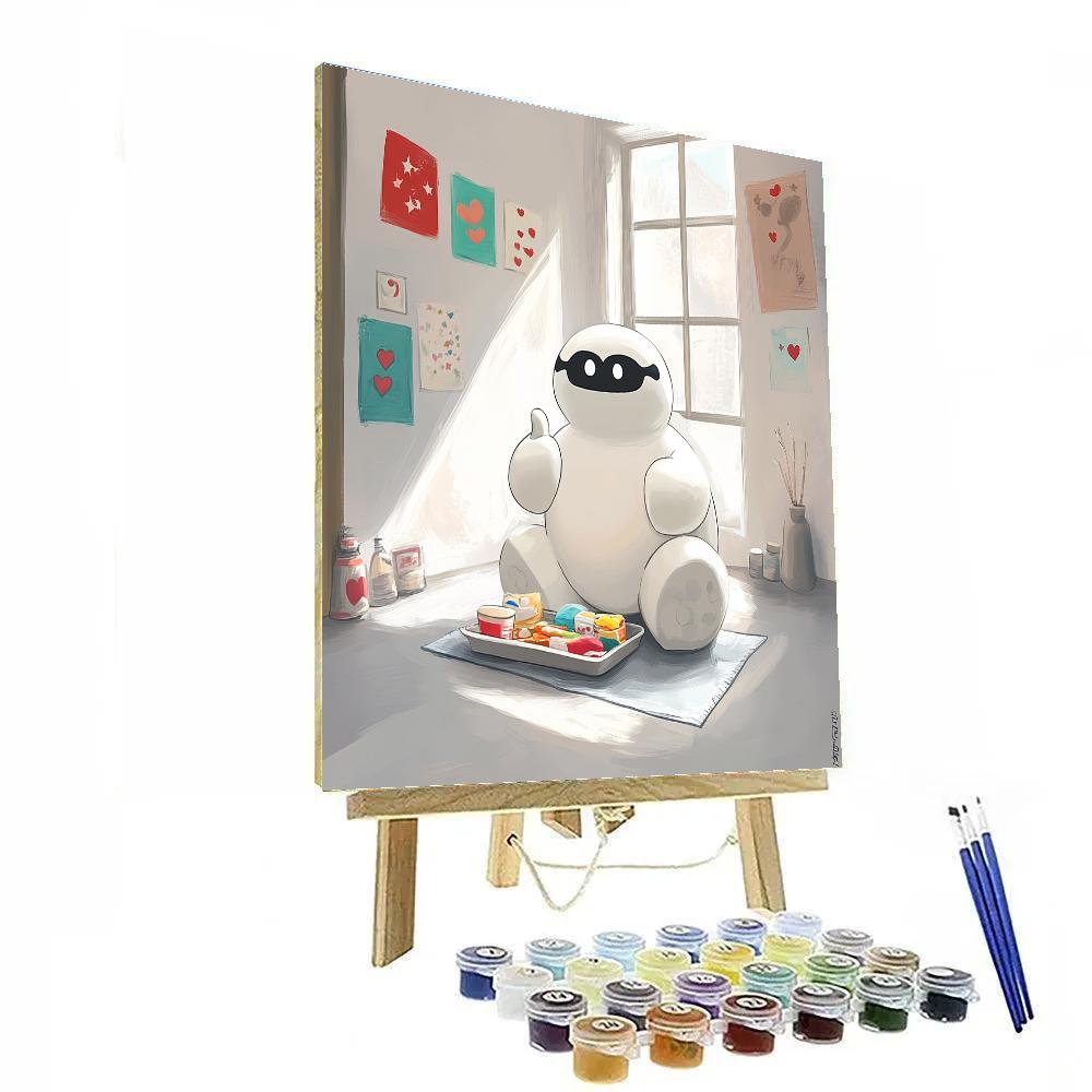 Baymax Cozy Snack Time Clinic Disney Inspired paint by numbers