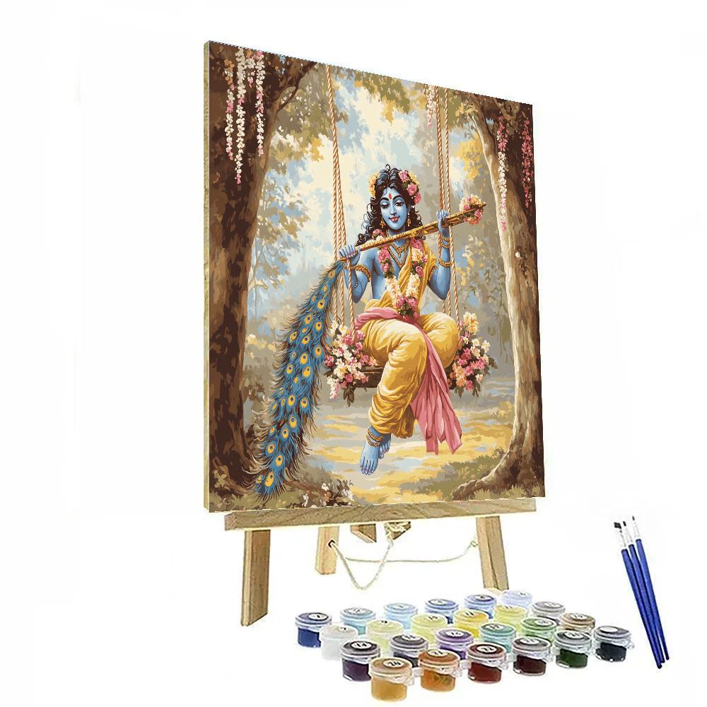 Krishna And The Sandalwood Forest Swing Paint by numbers kits