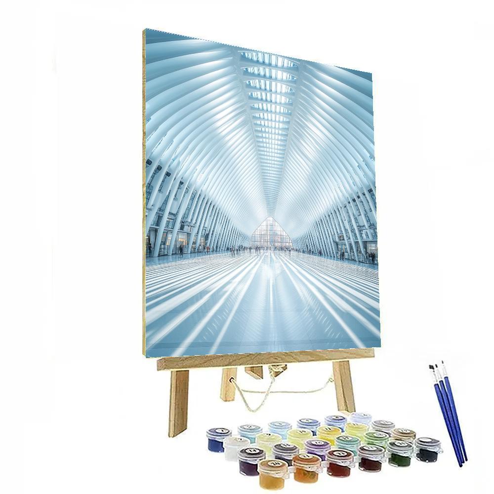 The Oculus Interior Commuter Flow New York City United States painting number kit