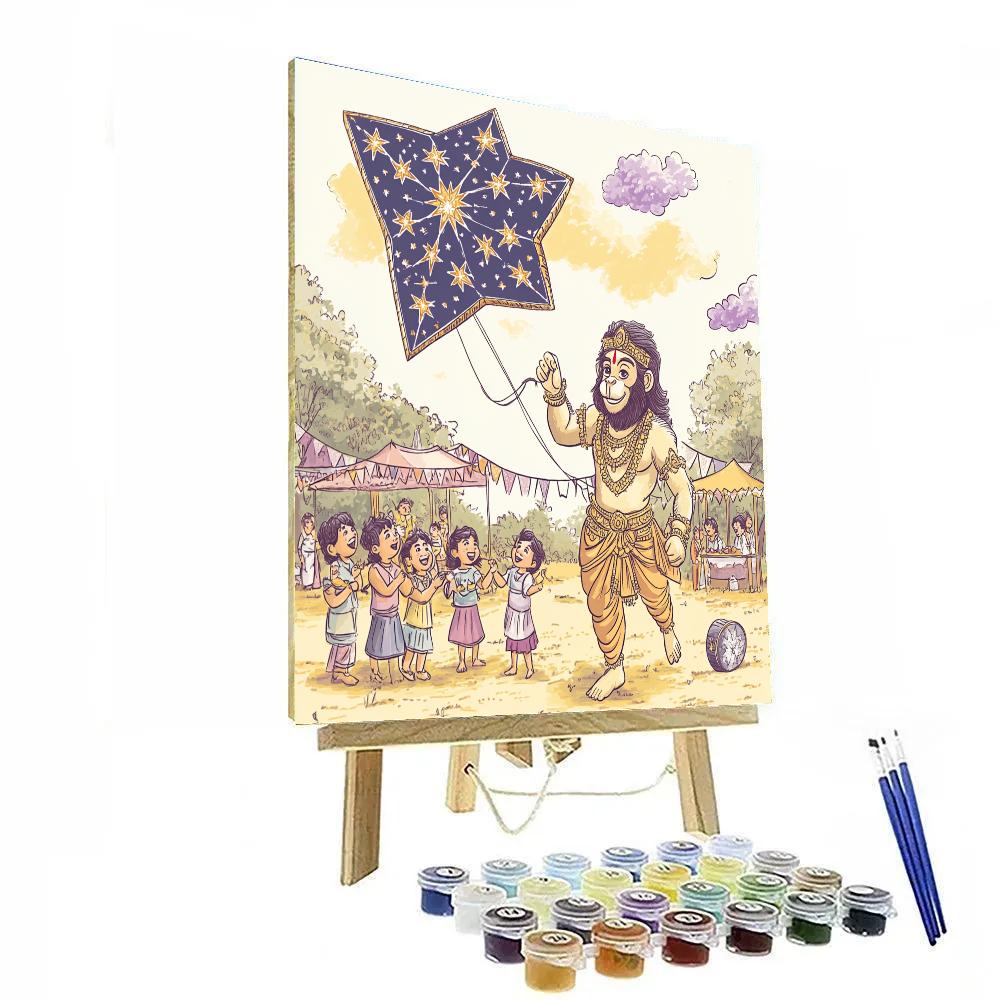 Hanuman With Cosmic Kite Festival Paint by numbers kits