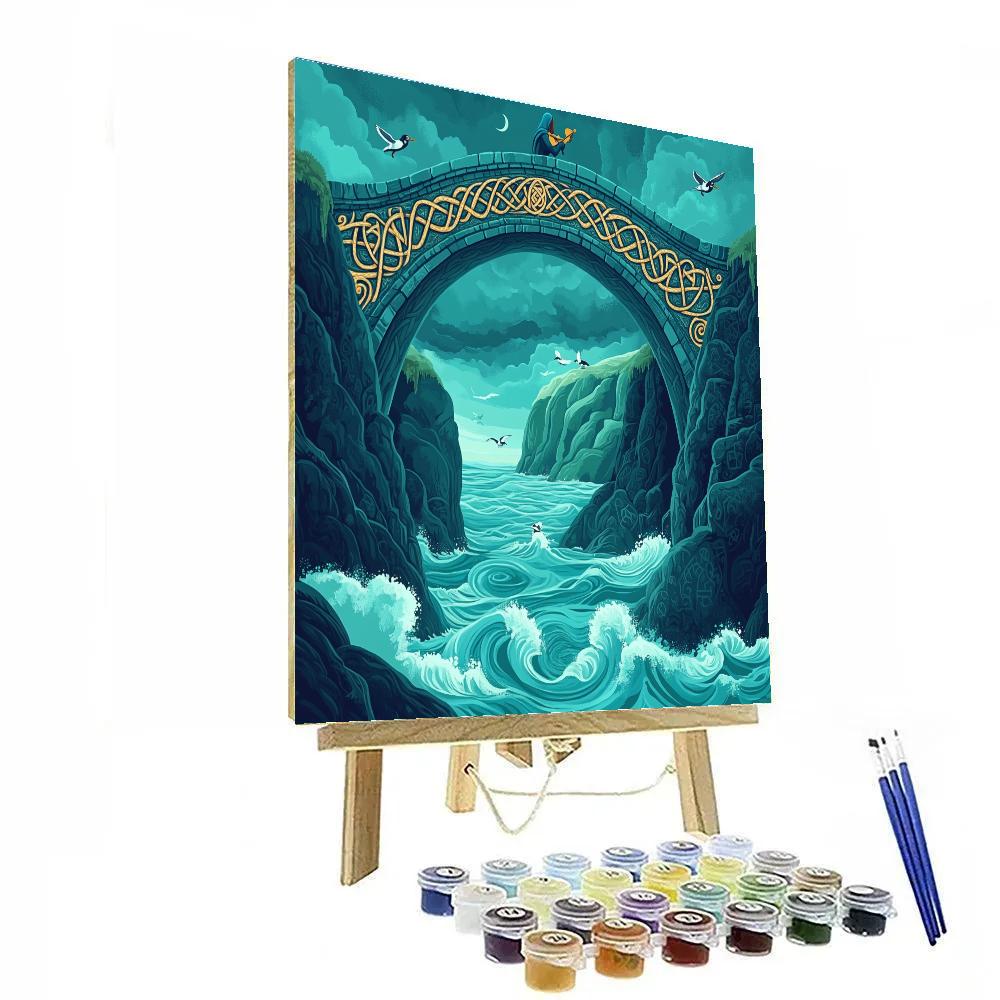 Knotwork Skybridge In Celtic Twilight Paint by numbers kits
