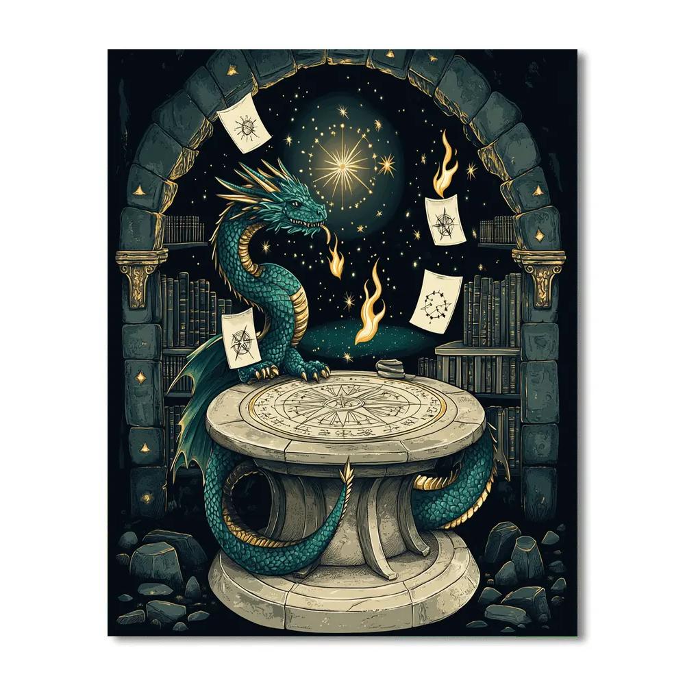 Archivist Dragon Of The Star Map Vault paint by numbers