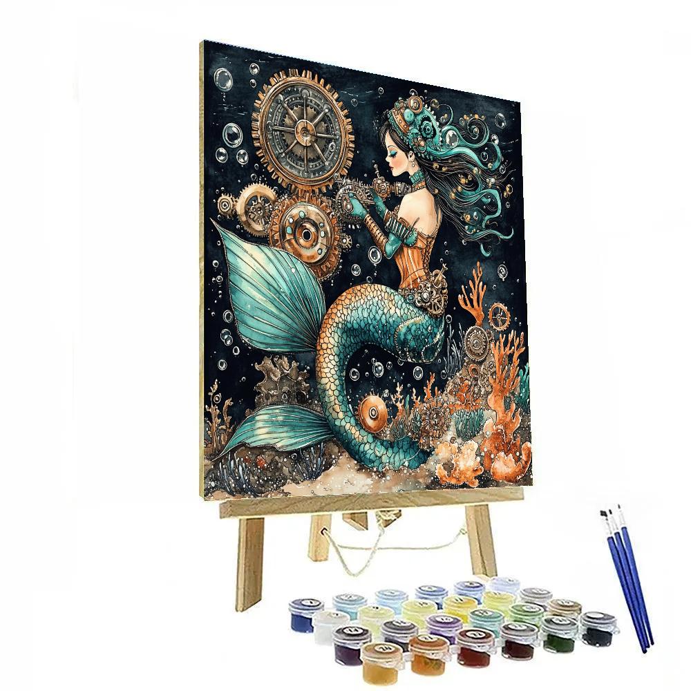 Clockwork Reef Mermaid Painting by numbers kit