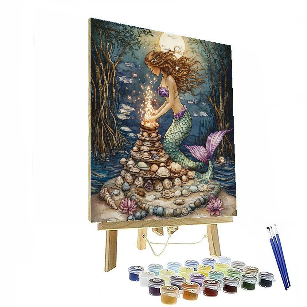 River Delta Ritual With Mermaid painting number kit