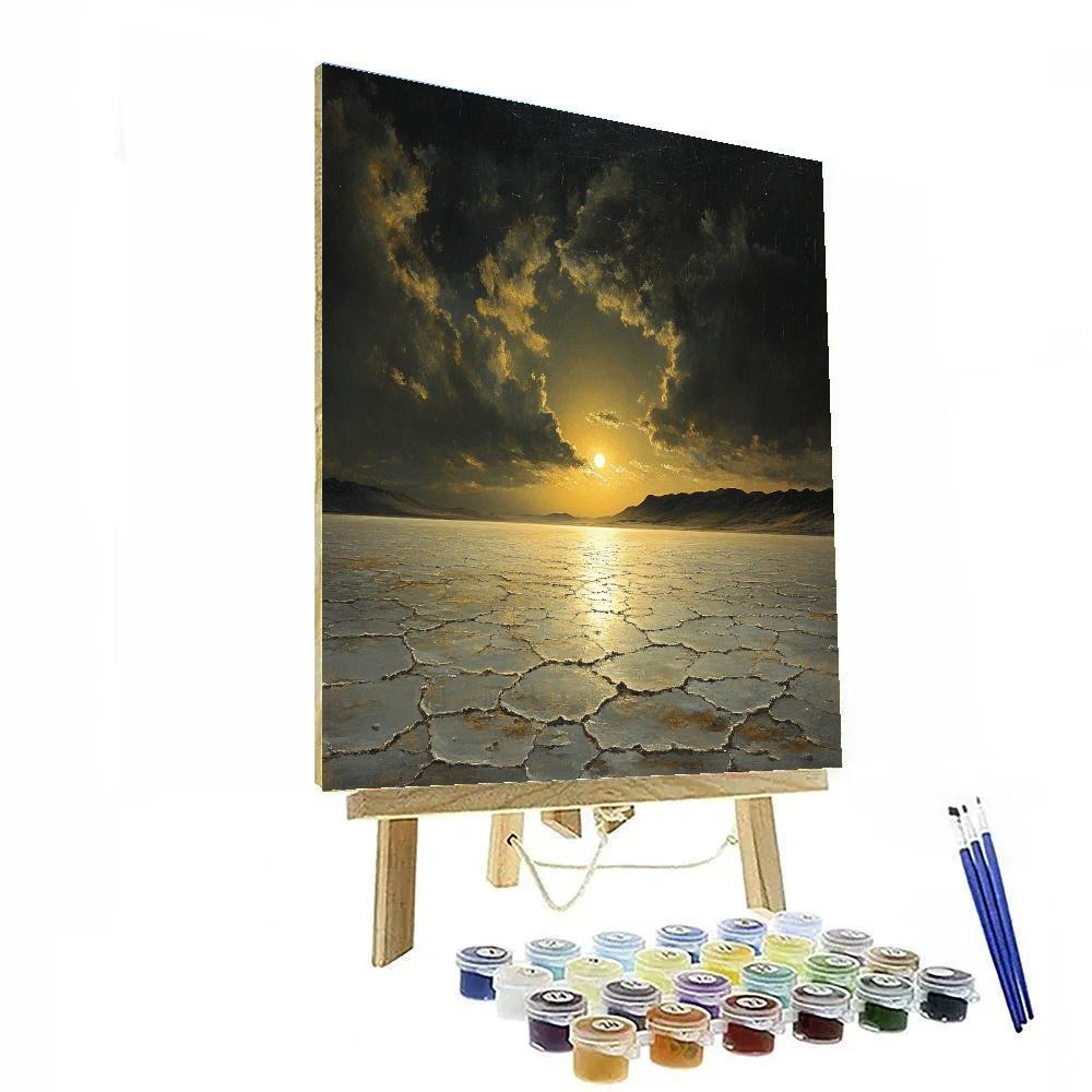 Francisco Goya Inspired Eclipse Over Salt Flats Paint by numbers art