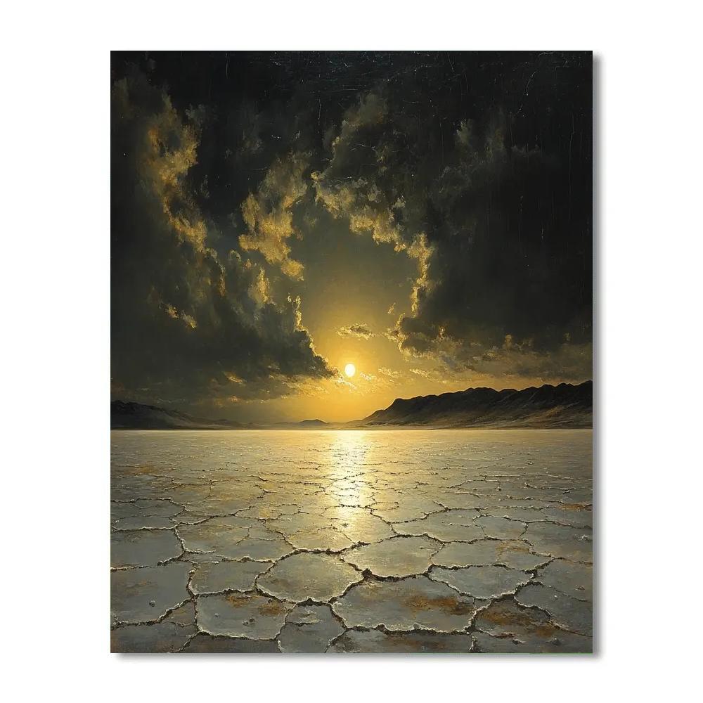 Francisco Goya Inspired Eclipse Over Salt Flats Paint by numbers art