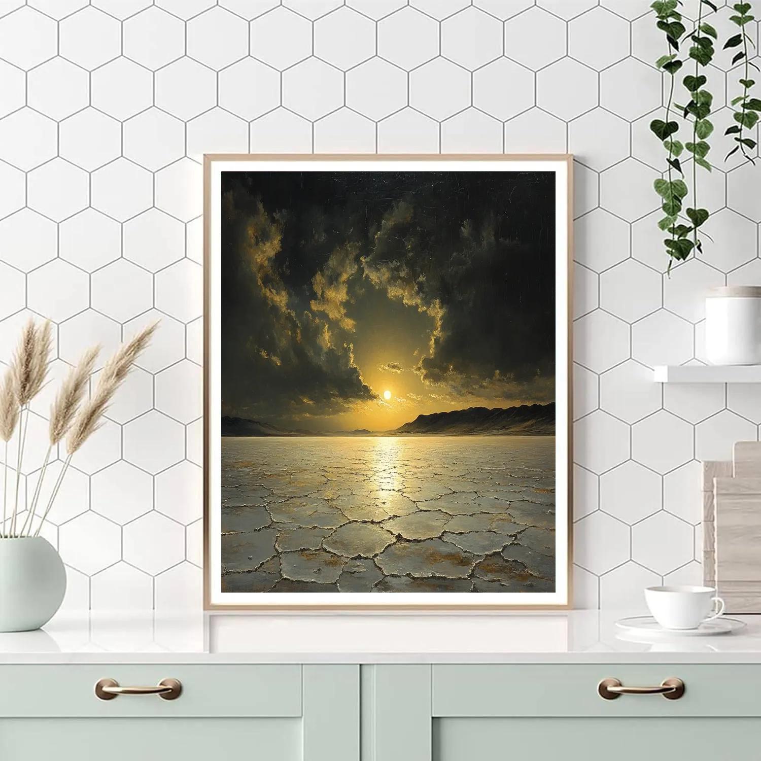 Francisco Goya Inspired Eclipse Over Salt Flats Paint by numbers art