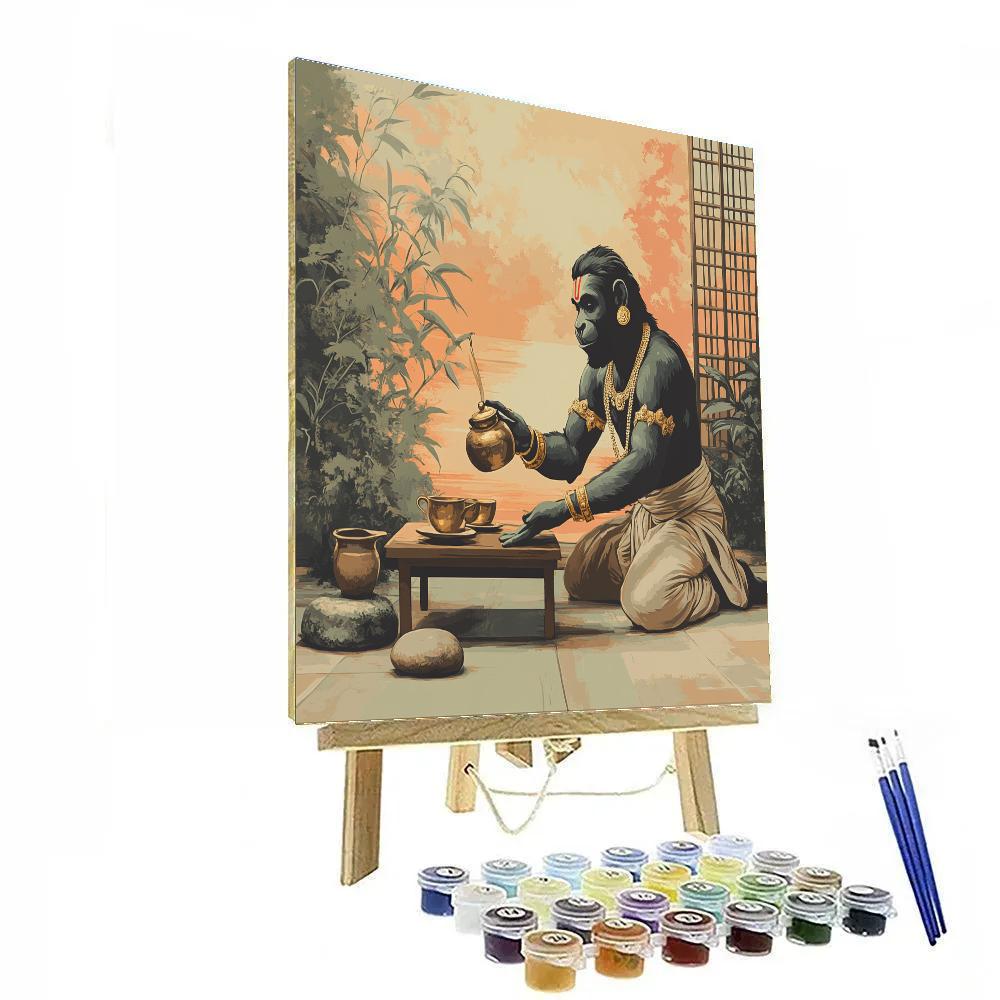 Hanuman Tea Ceremony At Dawn DIY paint by numbers