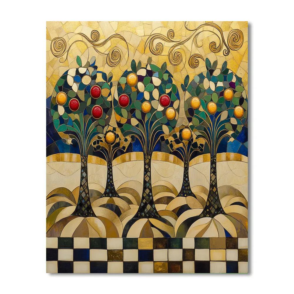 Gustav Klimt Inspired Golden Wind Orchard Paint by numbers kits