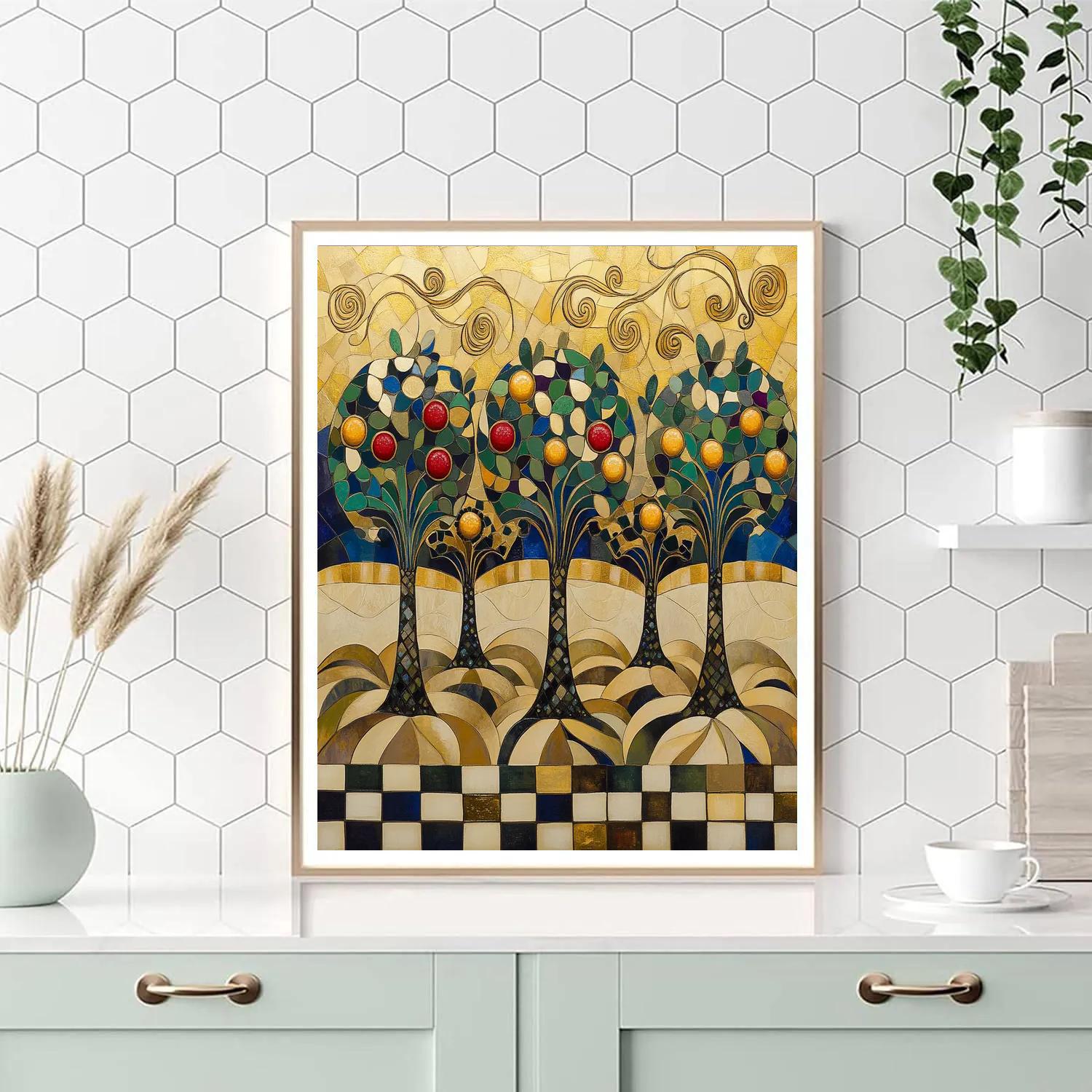Gustav Klimt Inspired Golden Wind Orchard Paint by numbers kits