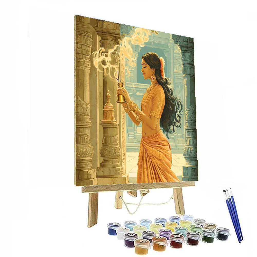 Parvati Among Temple Bells And Incense Paint by numbers kits