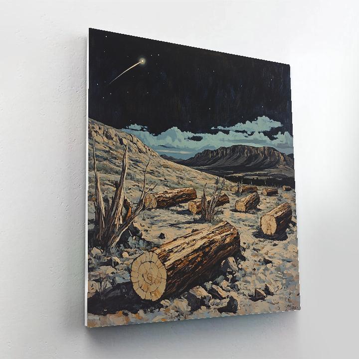 Francisco Goya Inspired Petrified Forest Under Cold Comet Light Paint by numbers art