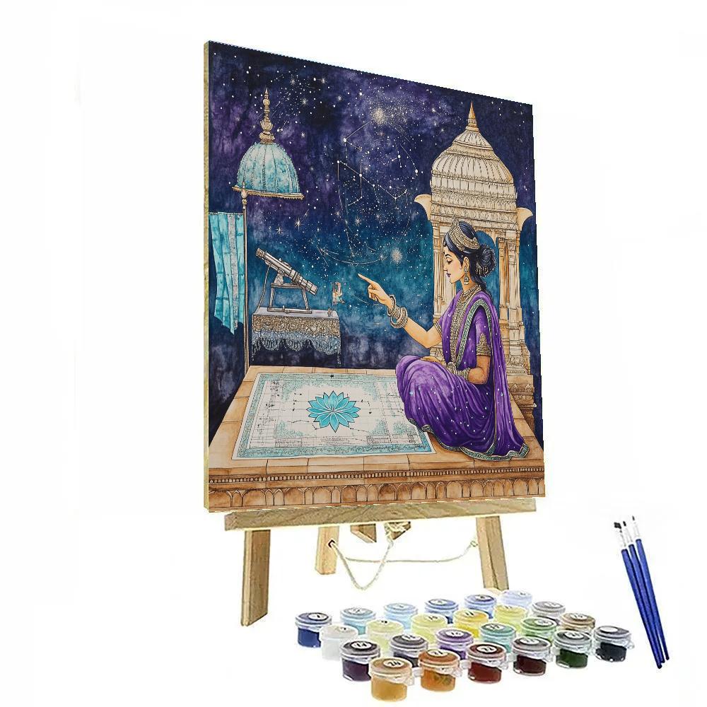 Star Chart Parvati In The Observatory Shrine Numbered painting kits