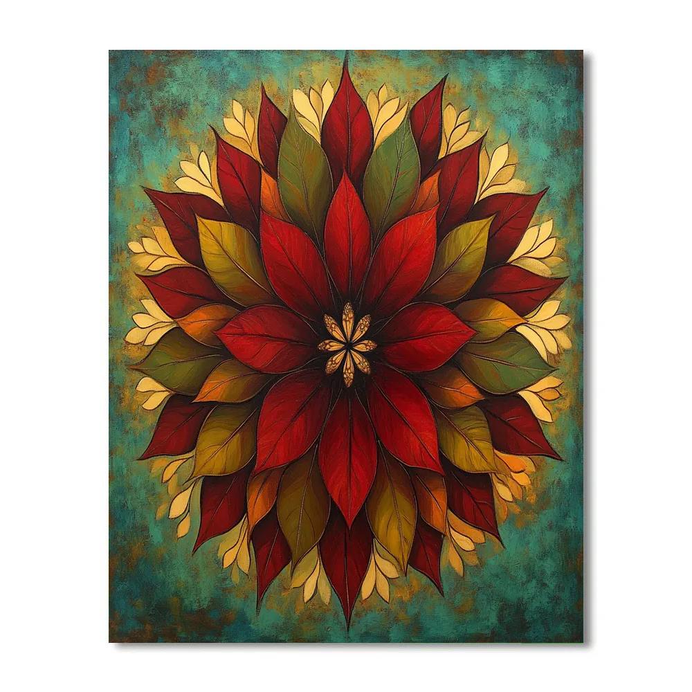Frida Kahlo Inspired Botanical Aura Mandala Painting by numbers kit