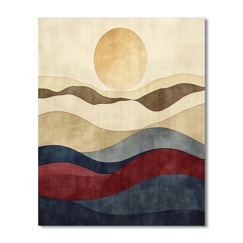 Paul Klee Inspired Desert Timefold Harmonics DIY paint by numbers