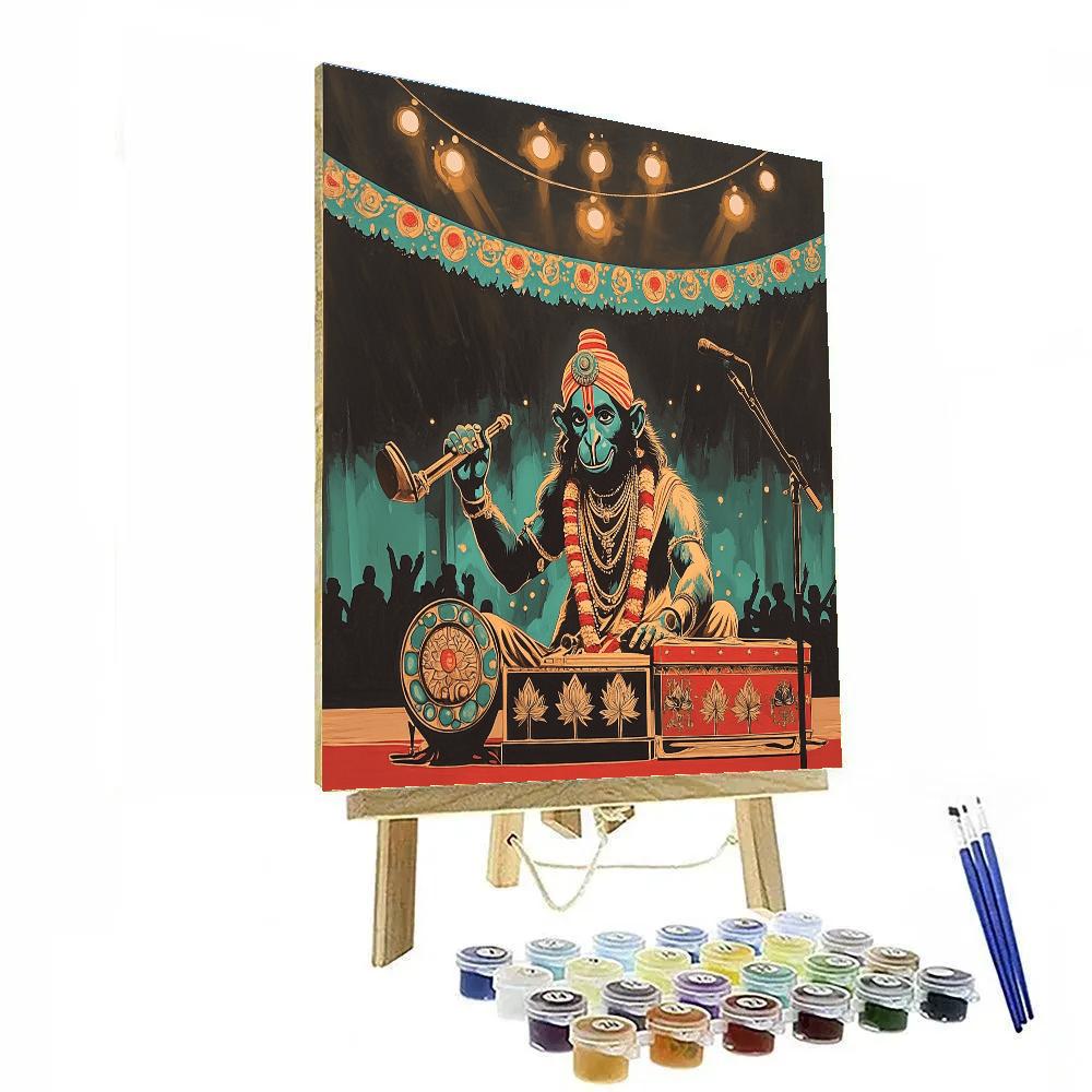Concert Stage With Hanuman Rhythm Number painting