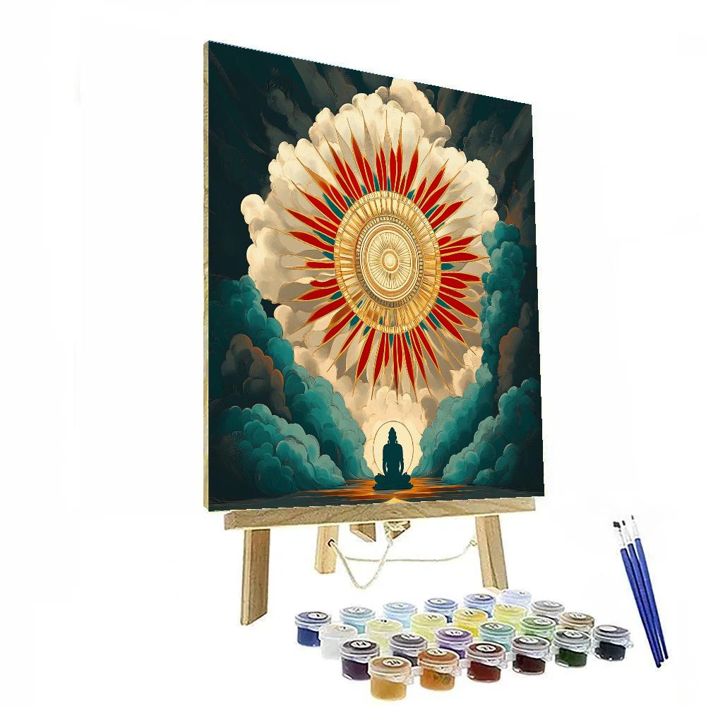 Sudarsana Chakra As A Protective Cosmic Wheel Painting by numbers kit