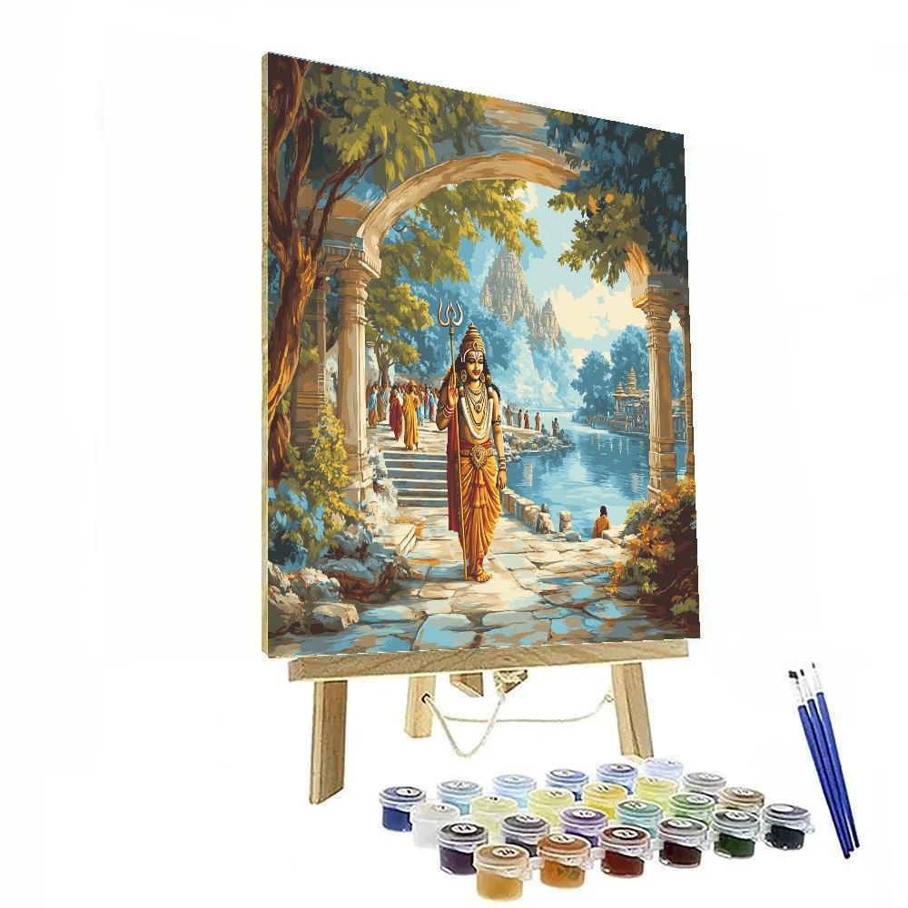 Ananta Shesha Canopy Over A River Pilgrimage Path paint by numbers