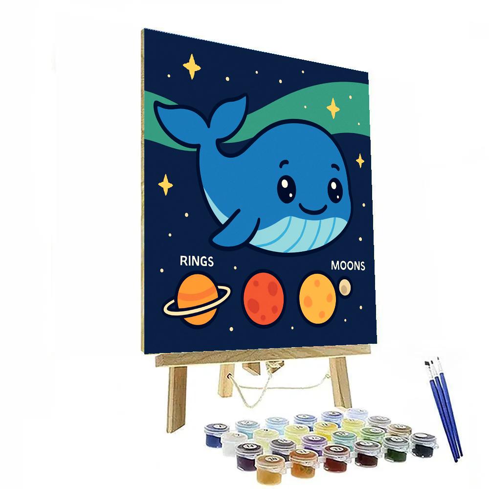 Aurora Space Whale And The Planet Parade painting number kit