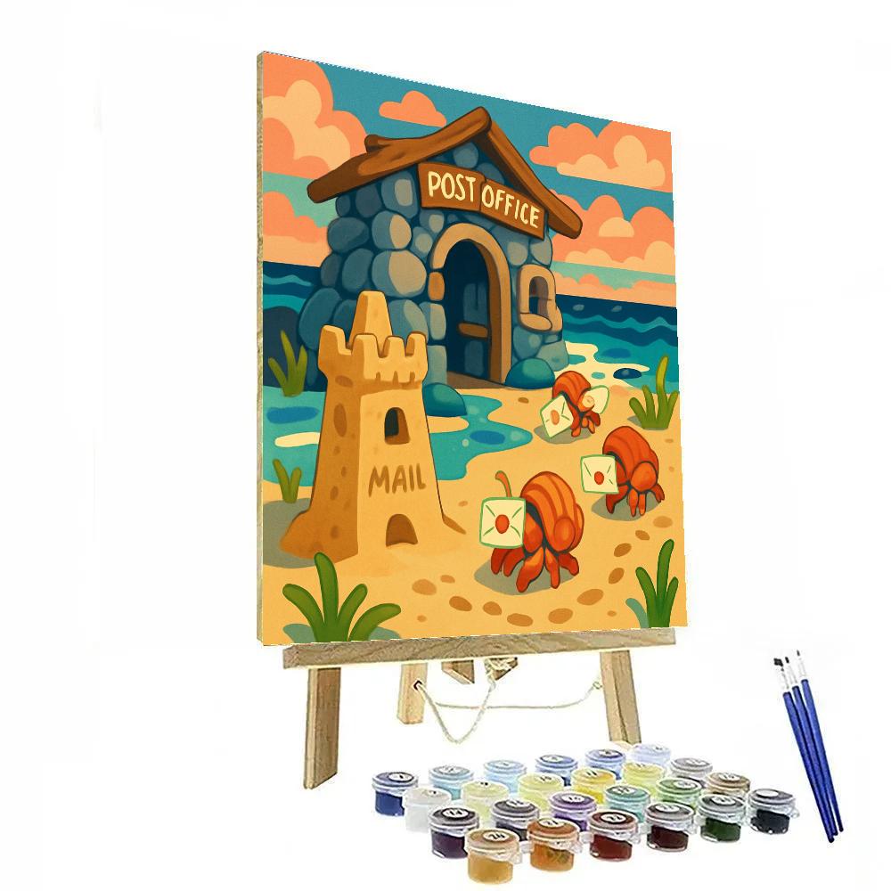 Tidepool Post Office Beach Scene Painting by numbers kit