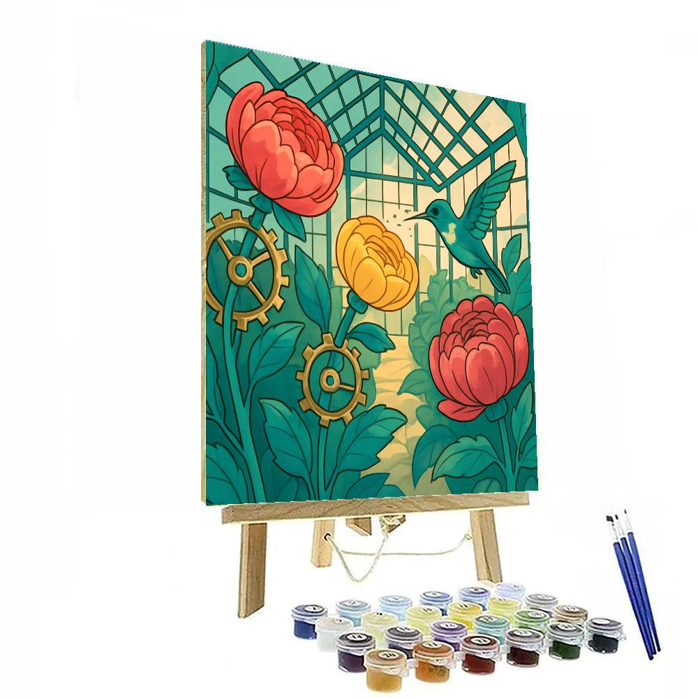 Clockwork Conservatory Flowers paint by color