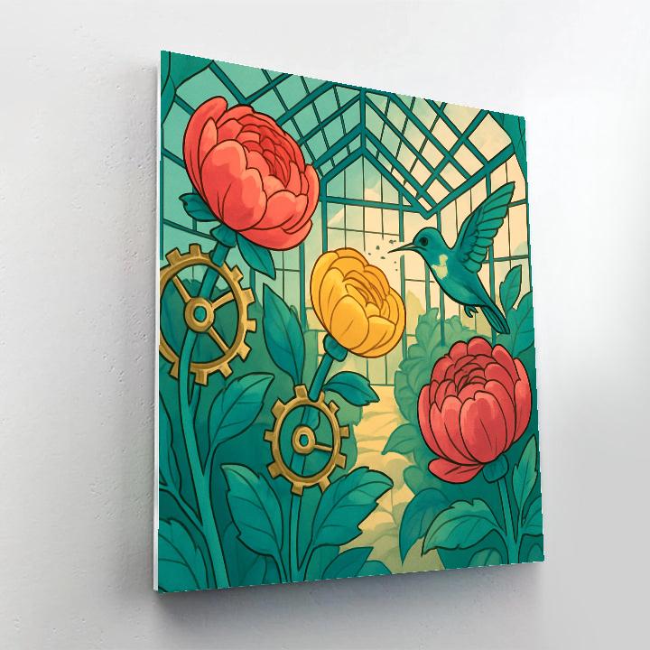 Clockwork Conservatory Flowers paint by color