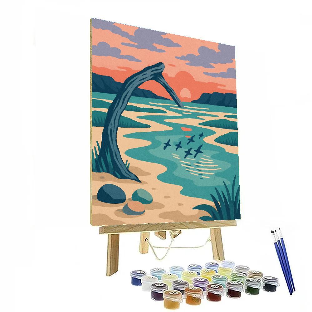 Tidal Glasslands Landscape DIY paint by numbers