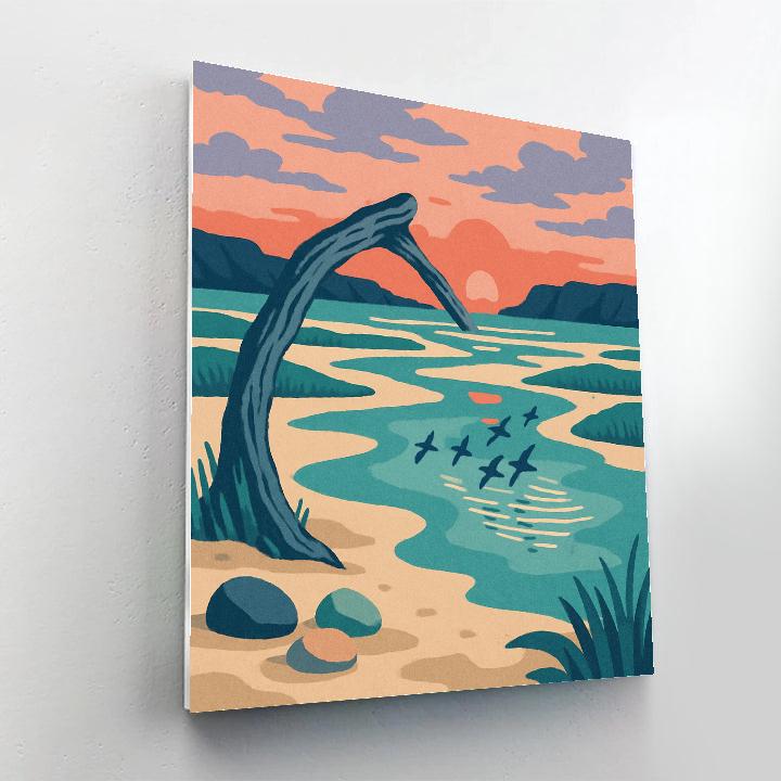 Tidal Glasslands Landscape DIY paint by numbers