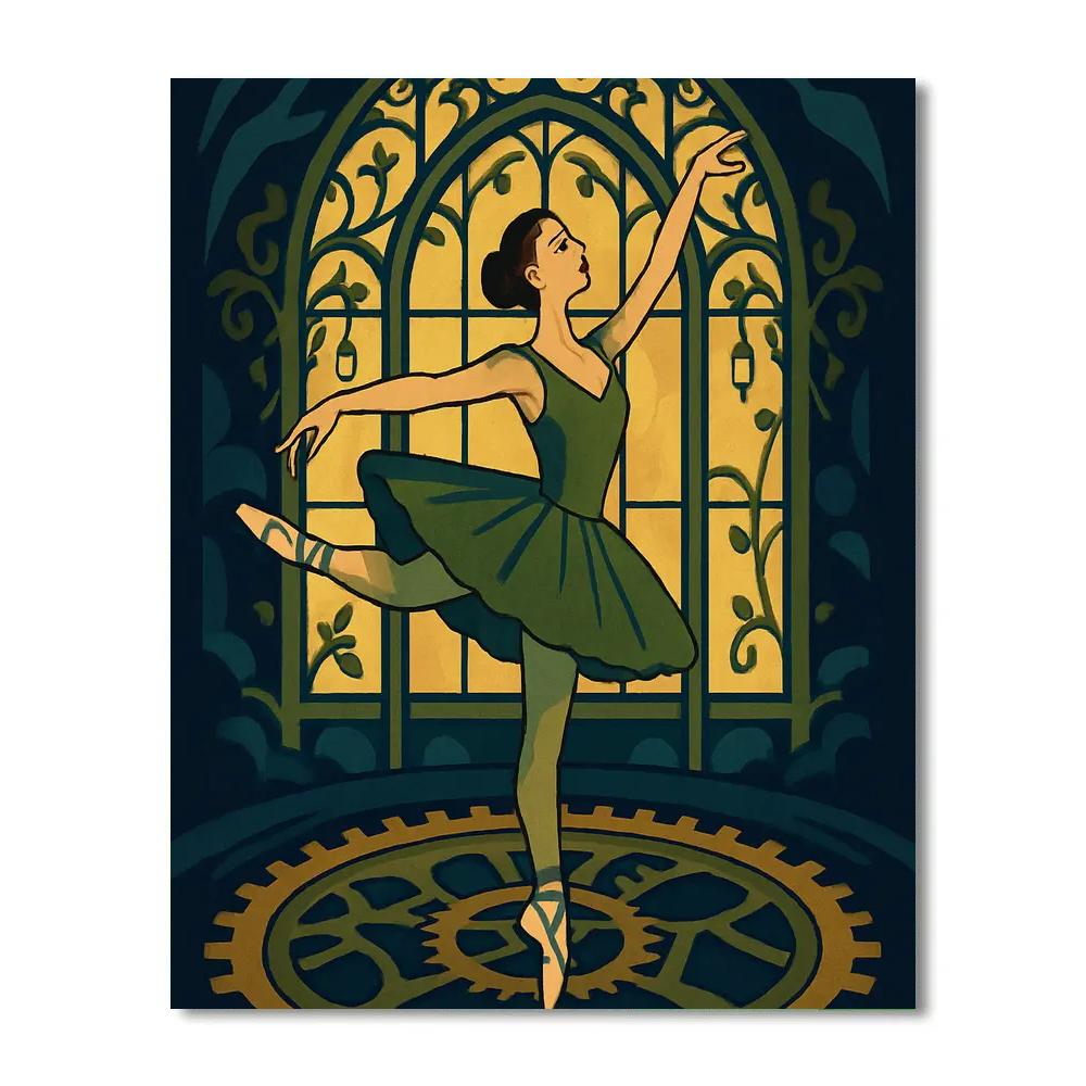 Clockwork Conservatory Ballet Scene Painting by numbers kit