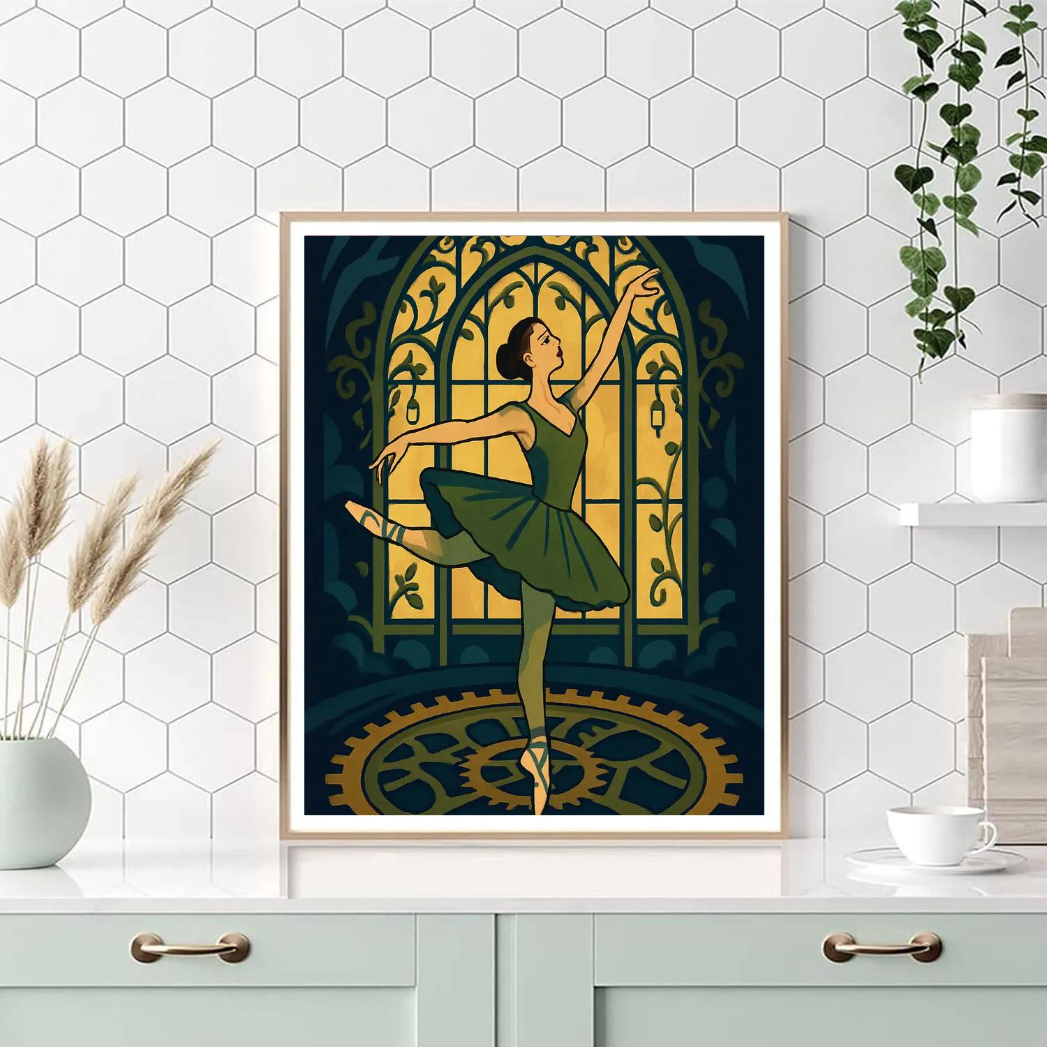 Clockwork Conservatory Ballet Scene Painting by numbers kit