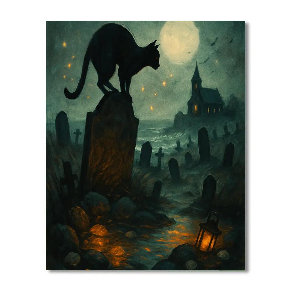 The Tidepool Cemetery At Low Moon Paint by numbers art