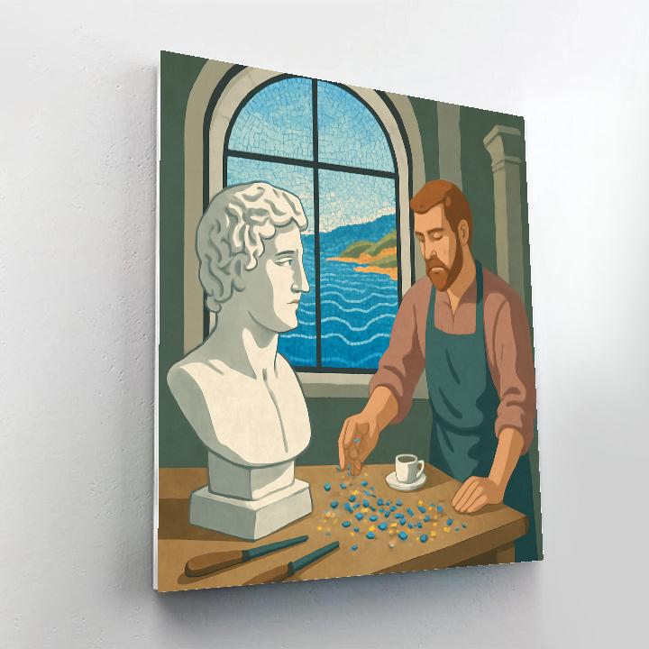 Marble Workshop With Italy Mosaic Horizon DIY paint by numbers